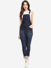 Women's Navy Blue Dungaree Pants