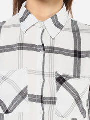 Women's Black and White Check Shirt