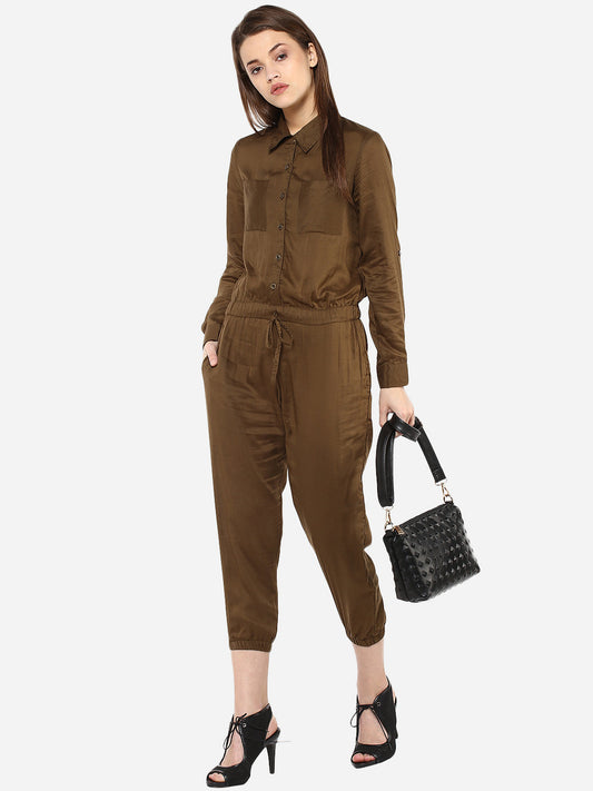 Women's Olive Jumpsuit