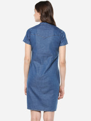 Women's Denim Lace Up Dress