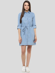 Women's Denim Stylish Triangular Pocket Style Dress