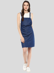 Women's Denim Dungaree Dress