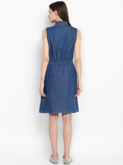 Women's Denim Dress with front  Button details