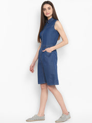 Women's Denim Dress with front  Button details