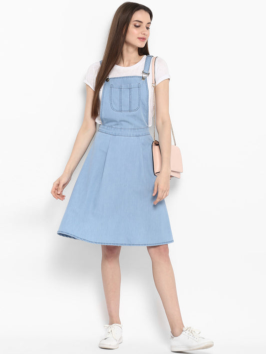 Women's Denim Dungaree Skirt Dress (without inner)