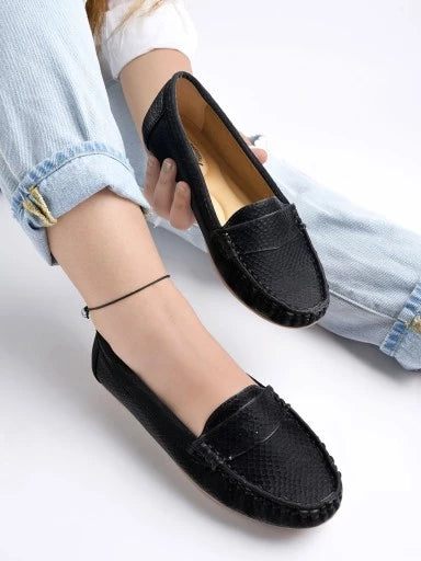 Comfortable Casual Black Loafers For Women & Girls