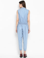 Women's Denim Ice Blue Wash Jumpsuit