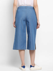 Women's Light Blue Denim Culotte