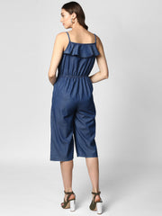 Women's Denim 3/4th Length Jumpsuit