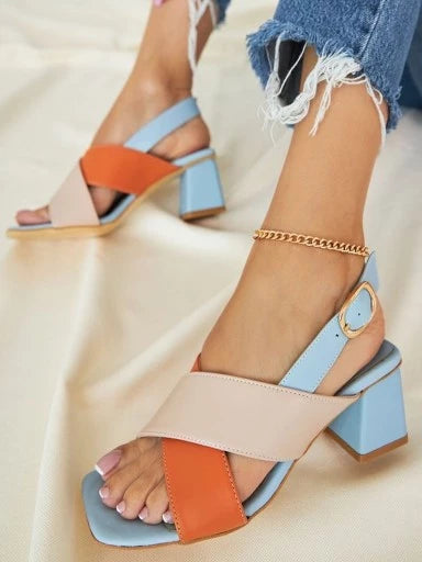 Women & Girls Blue Block Heels