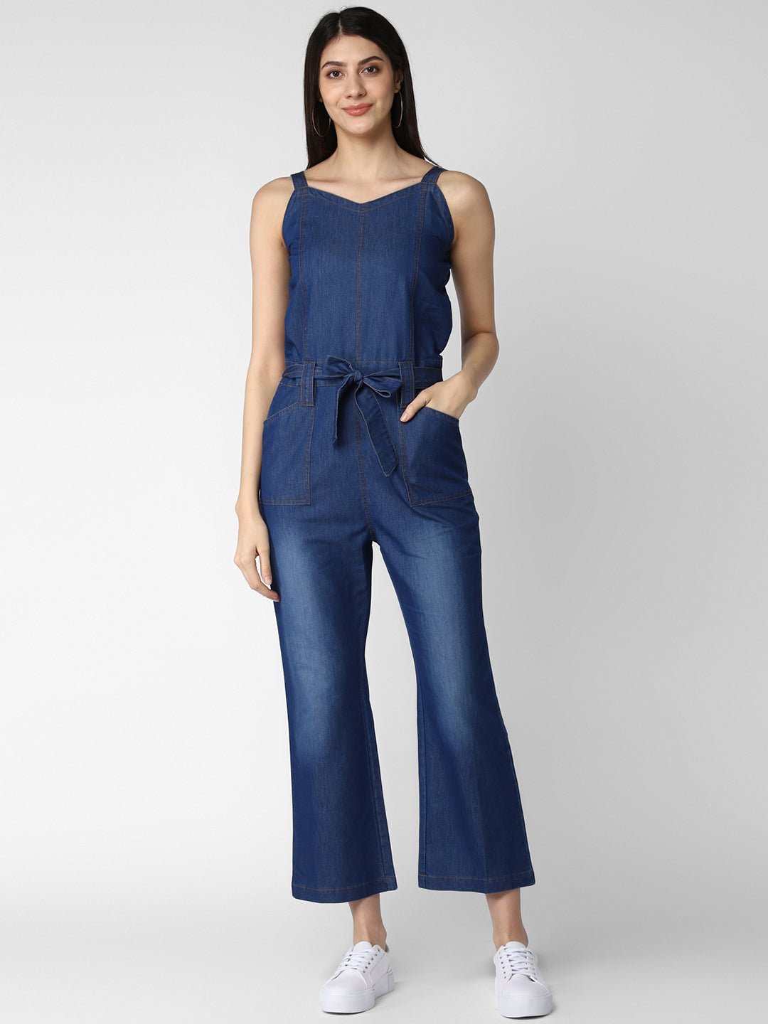 Women's Denim Strap Style Jumpsuit