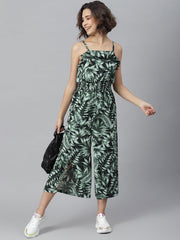 Women's printed Jumpsuit with slit Pants