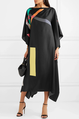 Electric Black Kaftan Dress