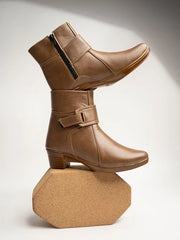 Stylish Trendy Smart Casual Brown Boots For Women & Girls