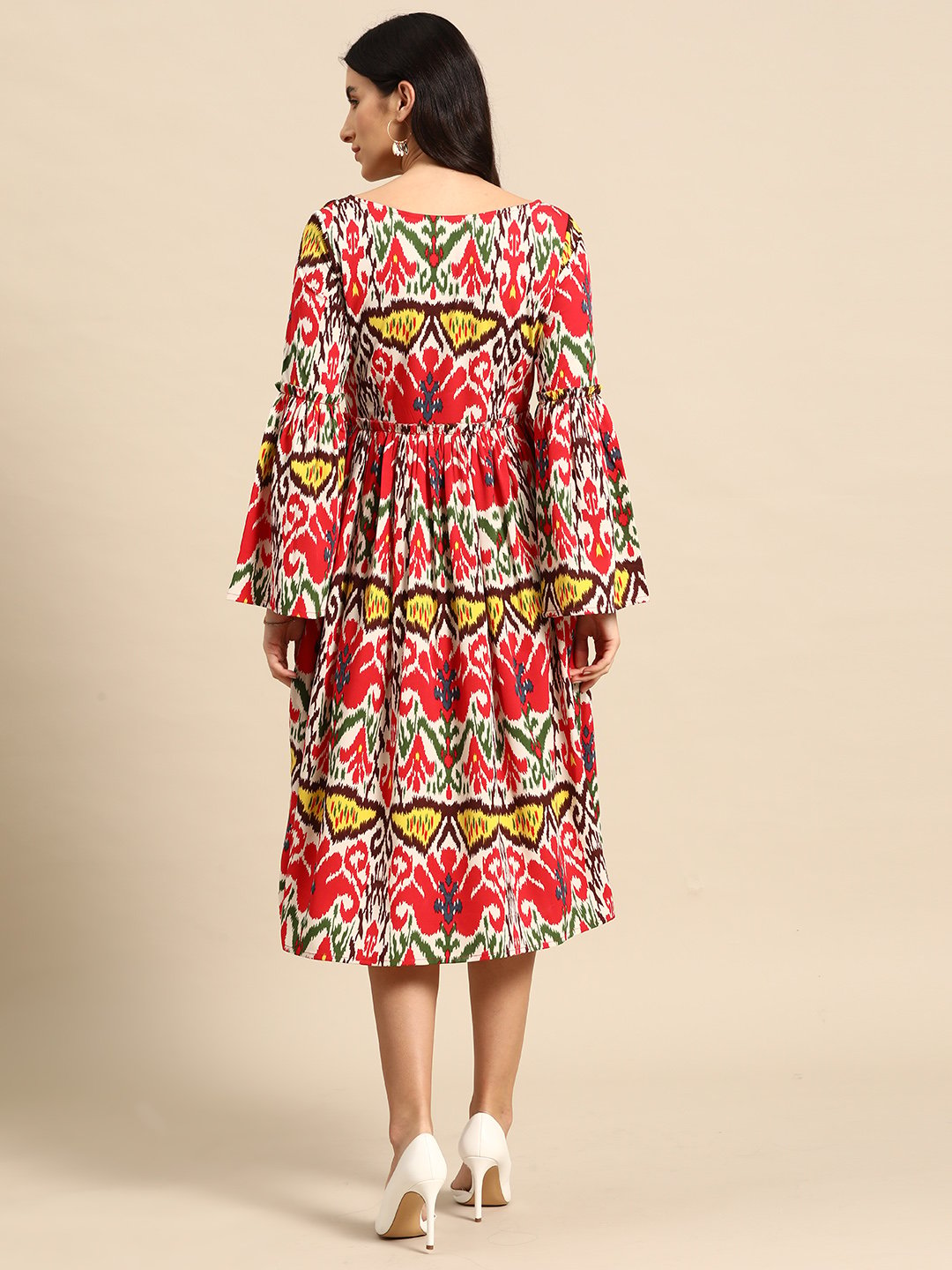 Midi Dress with bell sleeve