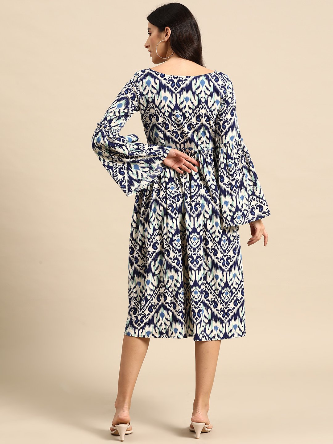 Midi Dress with bell sleeve