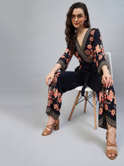 StyleStone Women's Rayon Printed Floral Jumpsuit