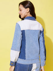 StyleStone Women's Denim Patchwork Jacket