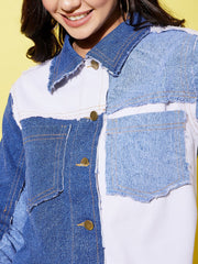 StyleStone Women's Denim Patchwork Jacket