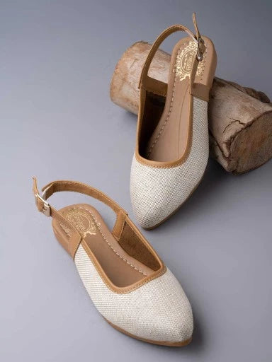 Women White Flat Ballerinas