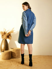 StyleStone Blue Denim Shirt Style Dress