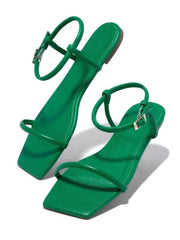 Women Green Flat Sandals