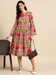 Midi Dress with bell sleeve