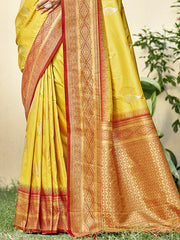 Silk Yellow Chitragandha Silk Saree