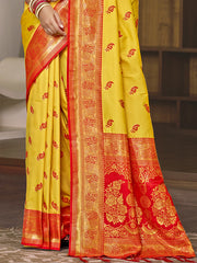 Silk Yellow Chaitanya Silk Saree