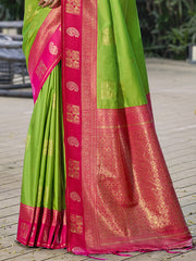 Silk Light Green Vijaya Silk Saree