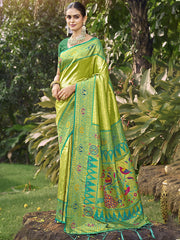 Silk Sea Green Kartika Silk Saree