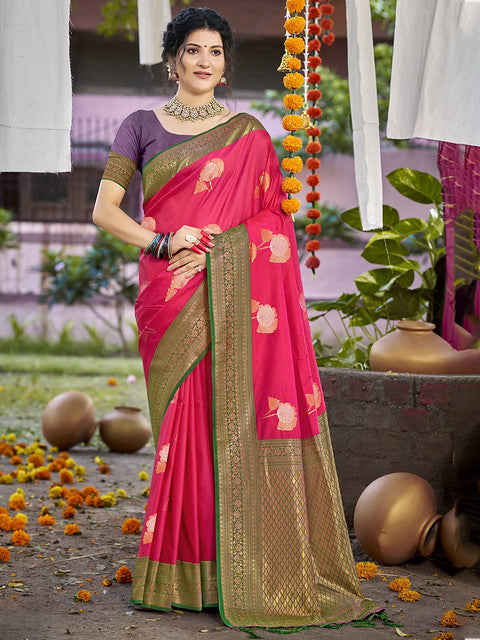 Silk Rani Antique Silk Saree