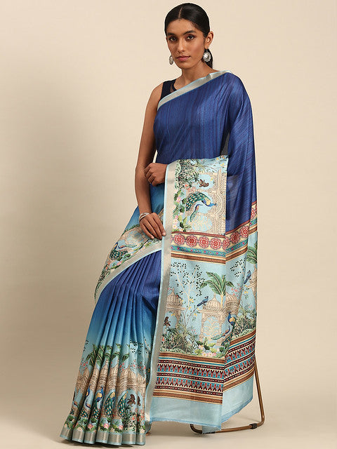 Cotton Blue Vantara Saree