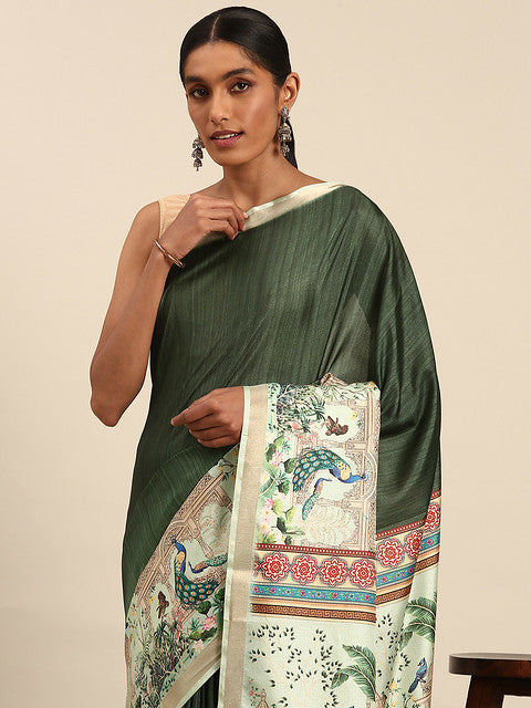 Cotton Green Vantara Saree