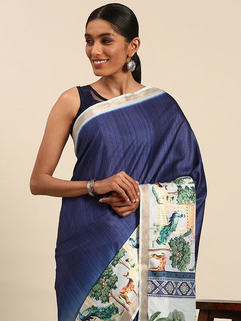 Cotton Blue Vantara Saree