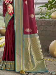 Silk Maroon Nirmala Silk Saree