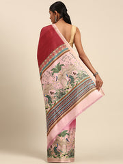 Cotton Pink Vantara Saree