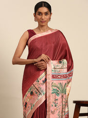 Cotton Pink Vantara Saree