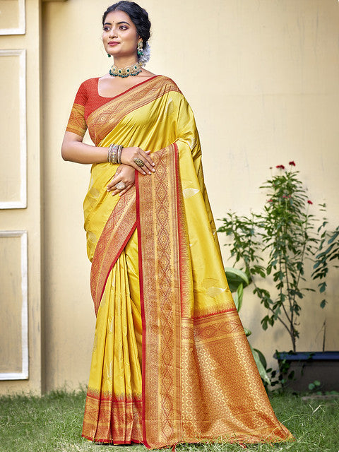 Silk Yellow Chitragandha Silk Saree