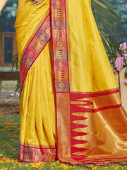 Silk Yellow Divya Prabha Silk Saree