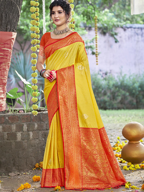 Silk Yellow Kashvi Silk Saree