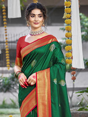 Silk Dark Green Nirmala Silk Saree