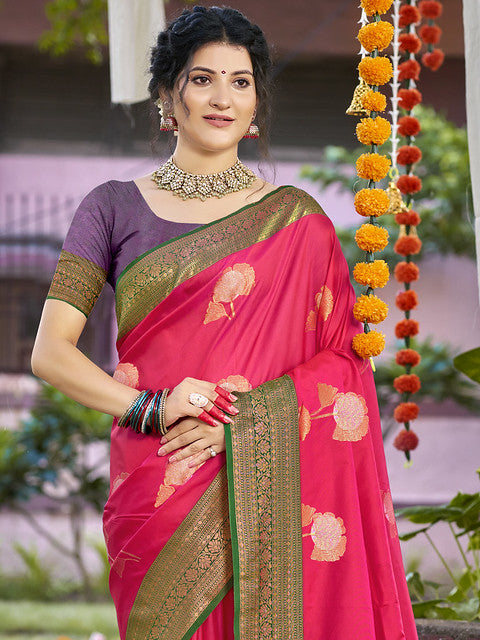 Silk Rani Antique Silk Saree