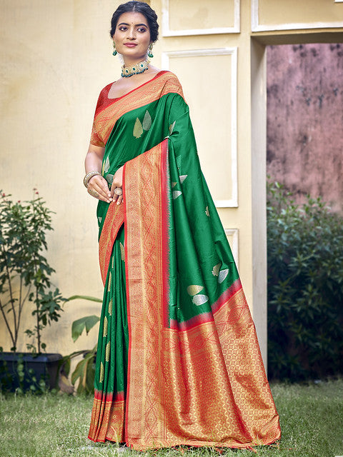 Silk Green Chitragandha Silk Saree