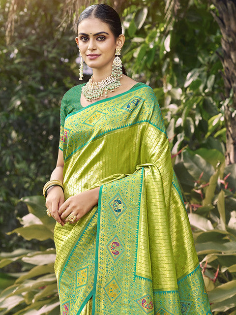 Silk Sea Green Kartika Silk Saree