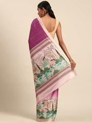 Cotton Purple Vantara Saree