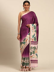 Cotton Purple Vantara Saree