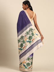 Cotton Royal Blue Vantara Saree