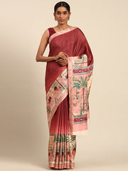 Cotton Pink Vantara Saree