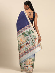 Cotton Blue Vantara Saree